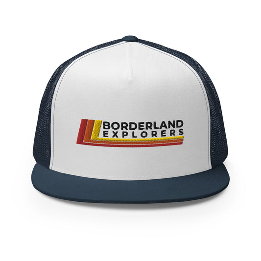Borderland Retro Trucker Cap - Navy/ White